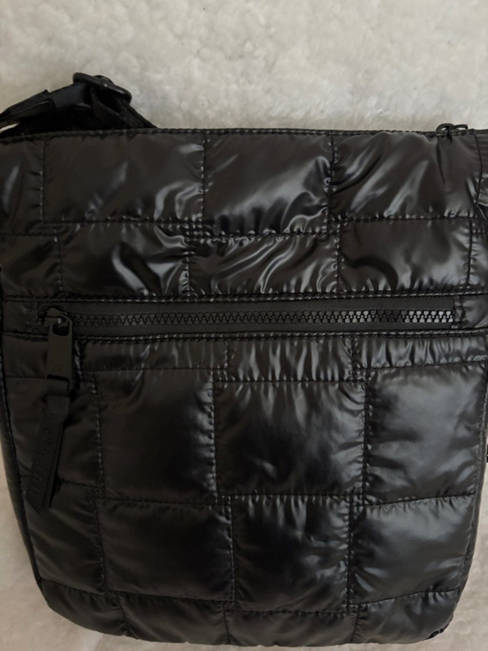 Pajar 1963 Black Quilted Crossbody Bag - Women's Shoulder Bag - Picture 5 of 8